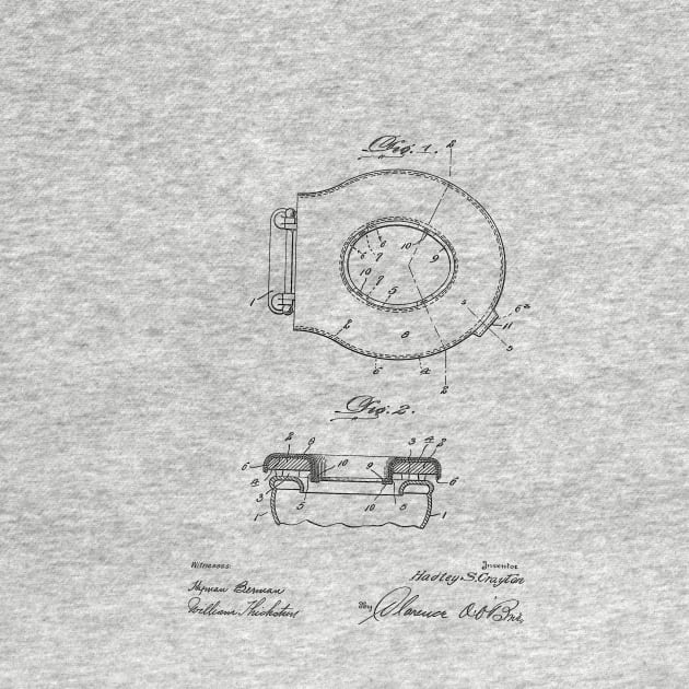 Sanitary Toilet Seat Vintage Patent Hand Drawing by TheYoungDesigns